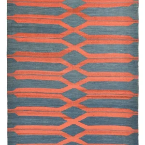 Dywan Kelim - modny - 204 x 159 cm - wielokolorowy