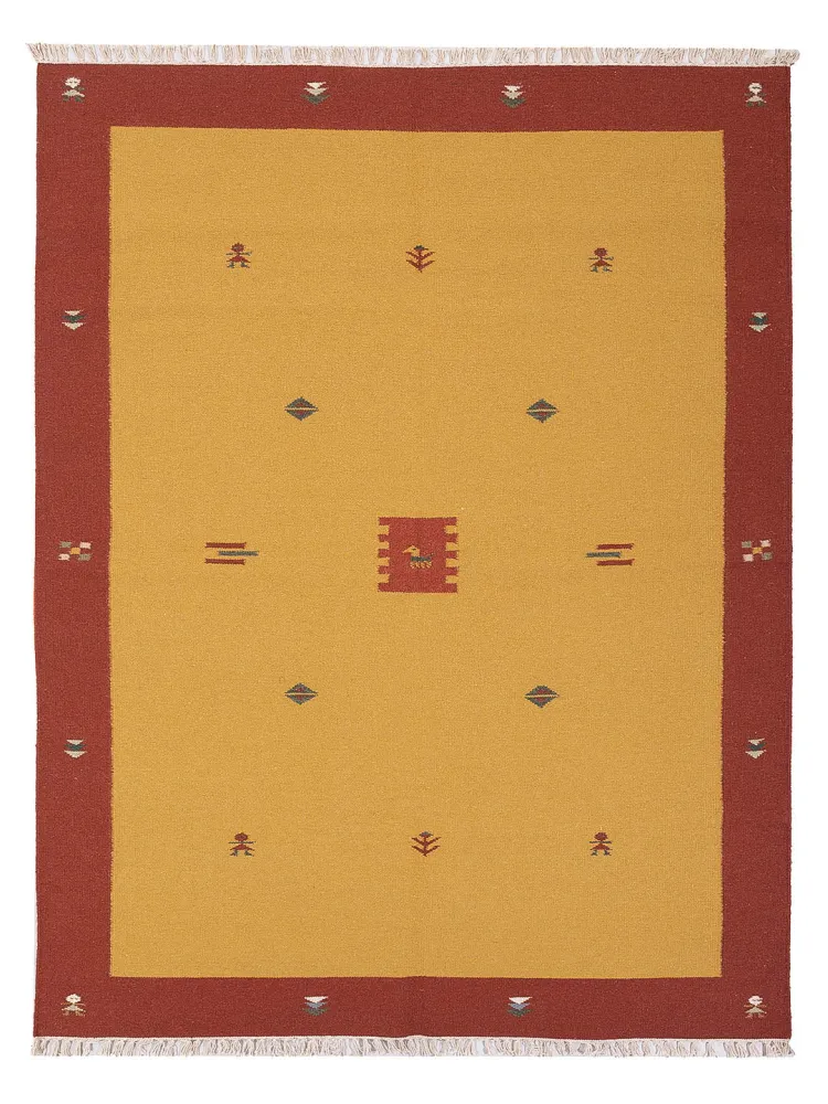 Dywan Kelim - modny - 240 x 170 cm - karmelowy