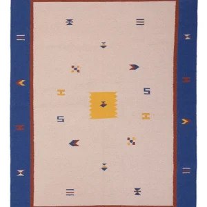 Dywan Kelim - modny - 240 x 170 cm - karmelowy