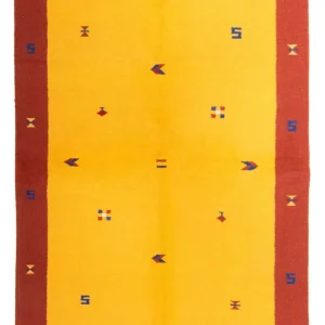Dywan Kelim - modny - 240 x 170 cm - złoto