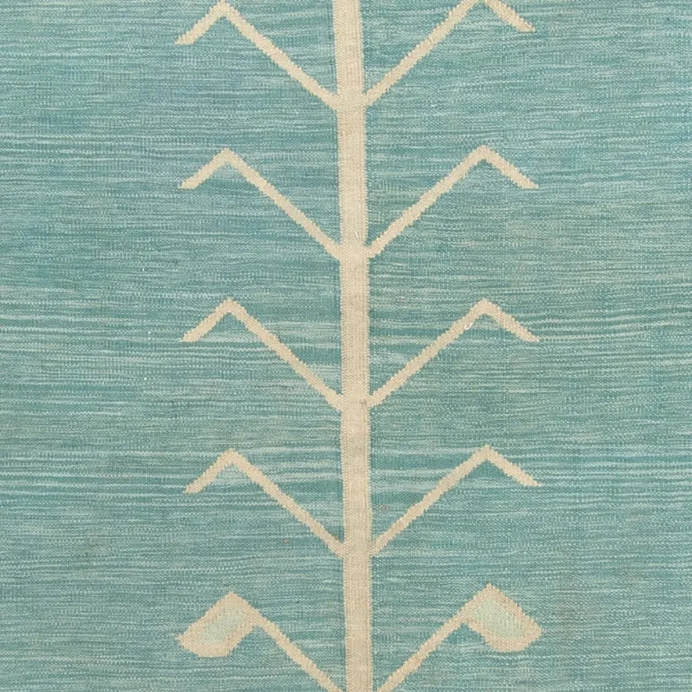 Dywan Kelim - modny - 240 x 200 cm - jasnoniebieski