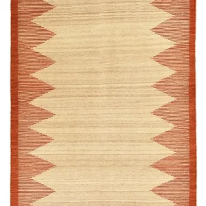 Dywan Kelim - modny - 242 x 155 cm - beżowy