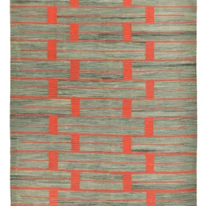 Dywan Kelim - modny - 291 x 193 cm - wielokolorowy