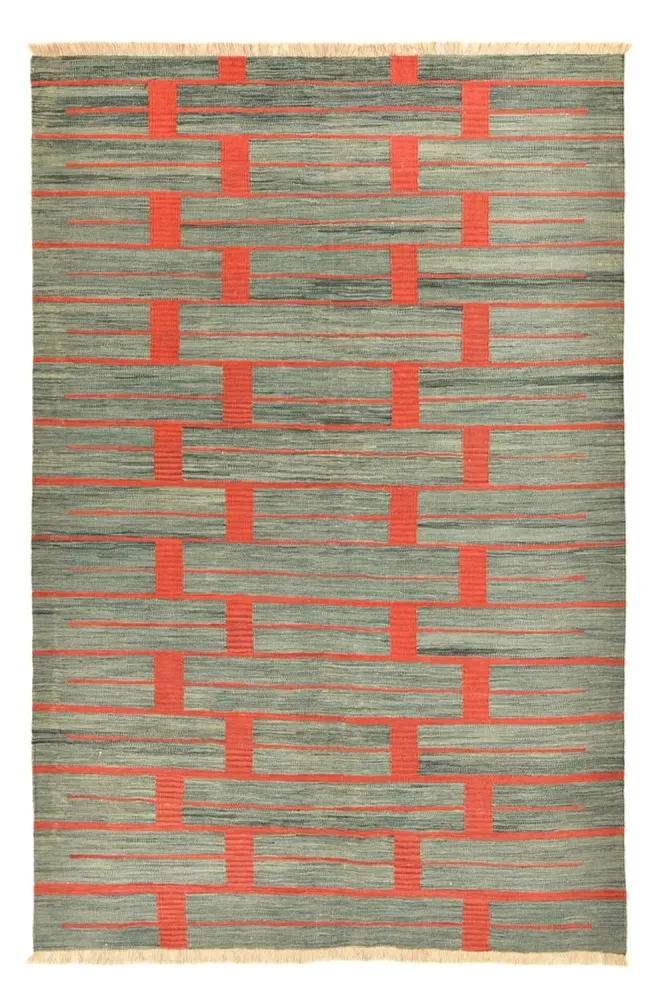 Dywan Kelim - modny - 291 x 193 cm - wielokolorowy