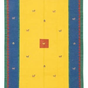 Dywan Kelim - modny - 300 x 200 cm - żółty