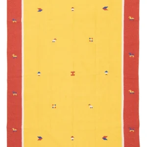 Dywan Kelim - modny - 300 x 200 cm - żółty