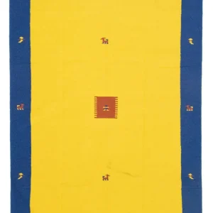Dywan Kelim - modny - 300 x 200 cm - żółty