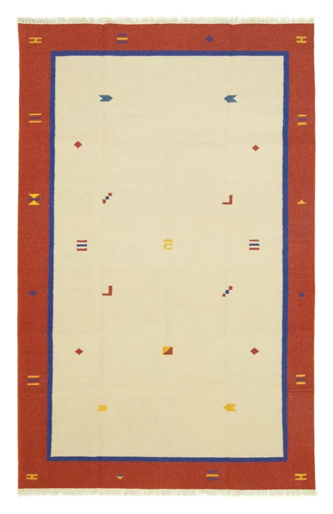 Dywan Kelim - modny - 300 x 200 cm - beżowy