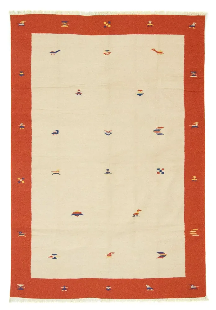 Dywan Kelim - modny - 300 x 200 cm - beżowy