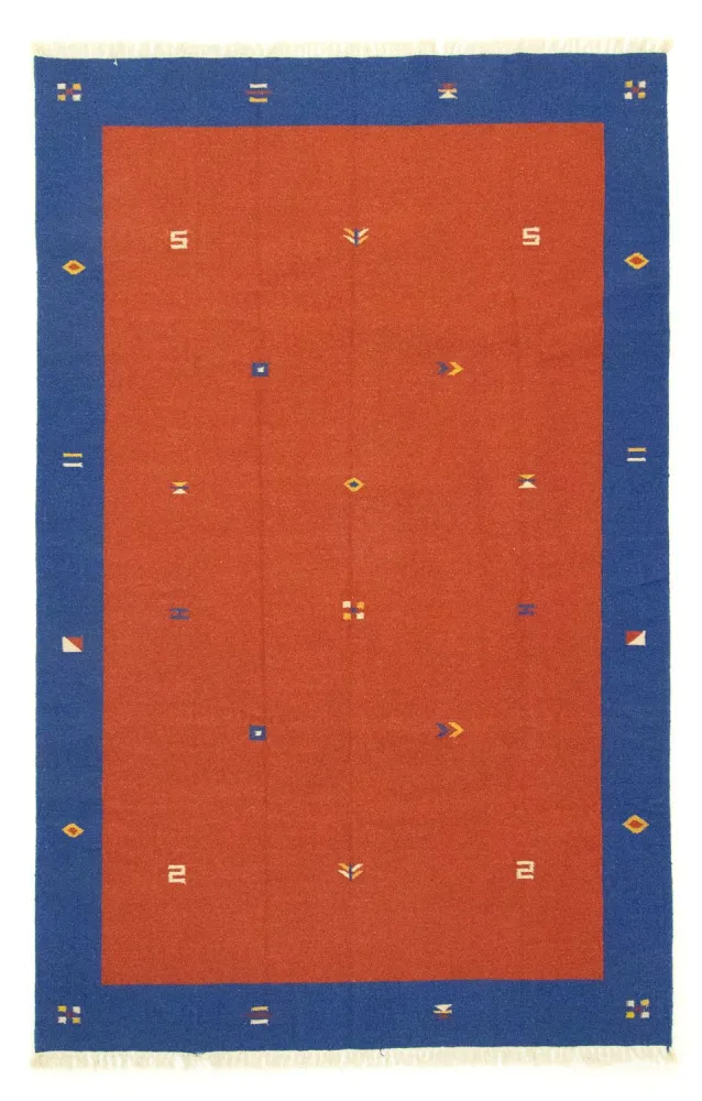 Dywan Kelim - modny - 300 x 200 cm - czerwony