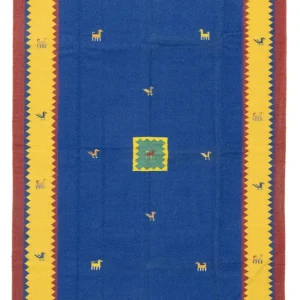 Dywan Kelim - modny - 300 x 200 cm - niebieski
