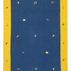 Dywan Kelim - modny - 300 x 200 cm - niebieski