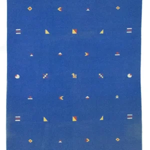 Dywan Kelim - modny - 300 x 200 cm - niebieski