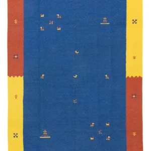 Dywan Kelim - modny - 300 x 200 cm - niebieski
