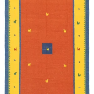 Dywan Kelim - modny - 300 x 200 cm - pomarańczowy