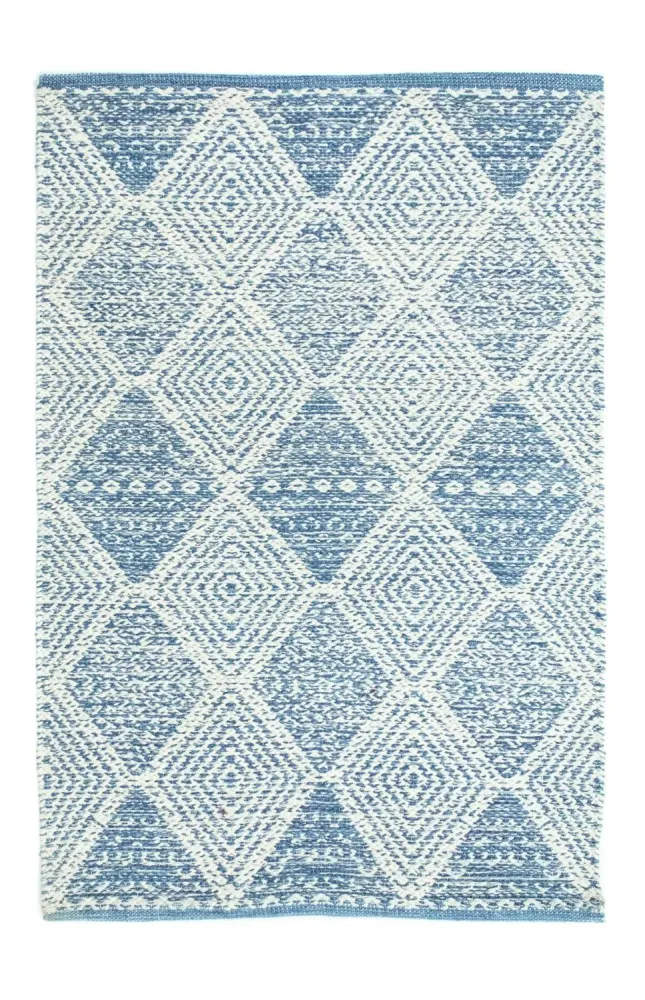 Dywan Kelim - modny - 92 x 62 cm - jasnoniebieski