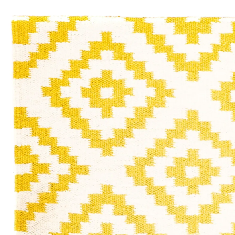 Dywan Kelim - modny kwadratowy - 80 x 72 cm - beżowy