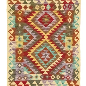 Dywan Kelim - Orientalny - 109 x 80 cm - wielokolorowy