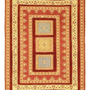 Dywan Kelim - Orientalny - 109 x 84 cm - wielokolorowy