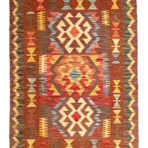 Dywan Kelim - Orientalny - 119 x 82 cm - brązowy