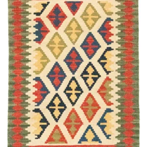 Dywan Kelim - Orientalny - 119 x 82 cm - pomarańczowy