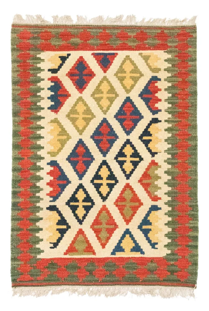 Dywan Kelim - Orientalny - 119 x 82 cm - pomarańczowy