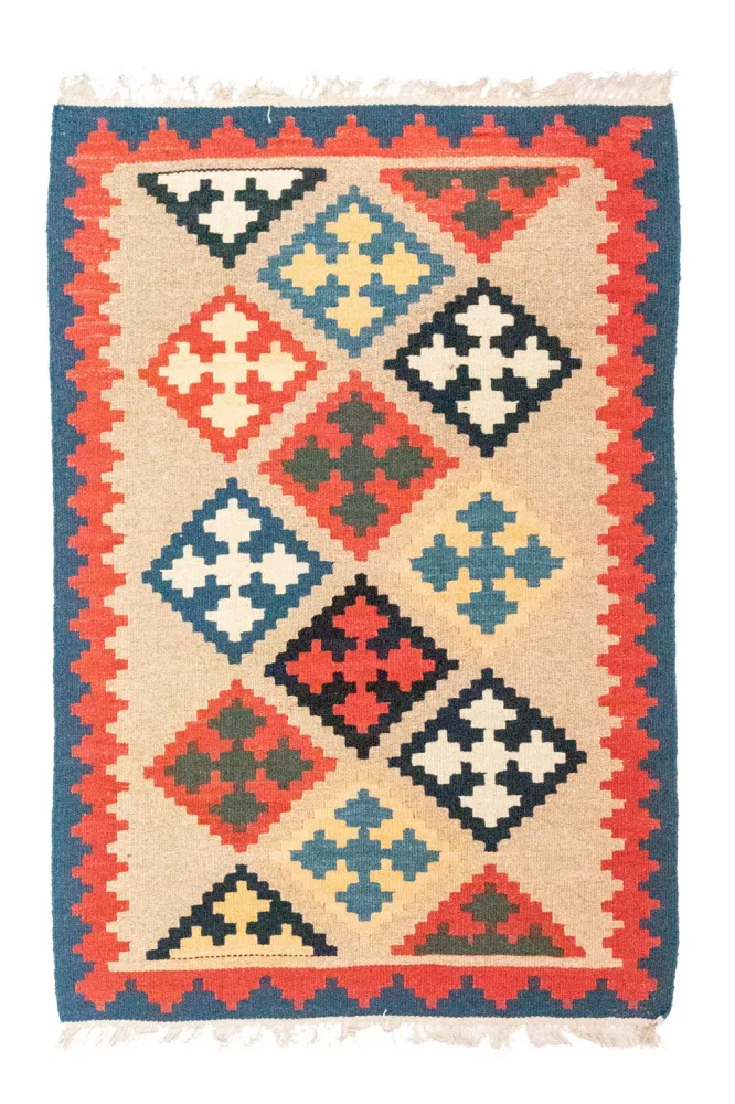 Dywan Kelim - Orientalny - 120 x 83 cm - beżowy