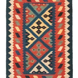 Dywan Kelim - Orientalny - 120 x 80 cm - pomarańczowy