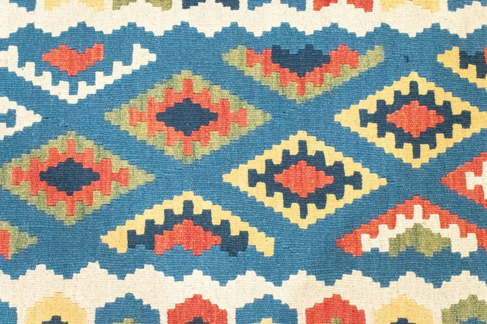 Dywan Kelim - Orientalny - 121 x 80 cm - niebieski