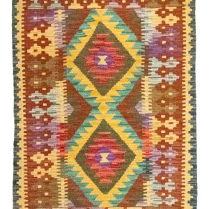 Dywan Kelim - Orientalny - 123 x 80 cm - brązowy