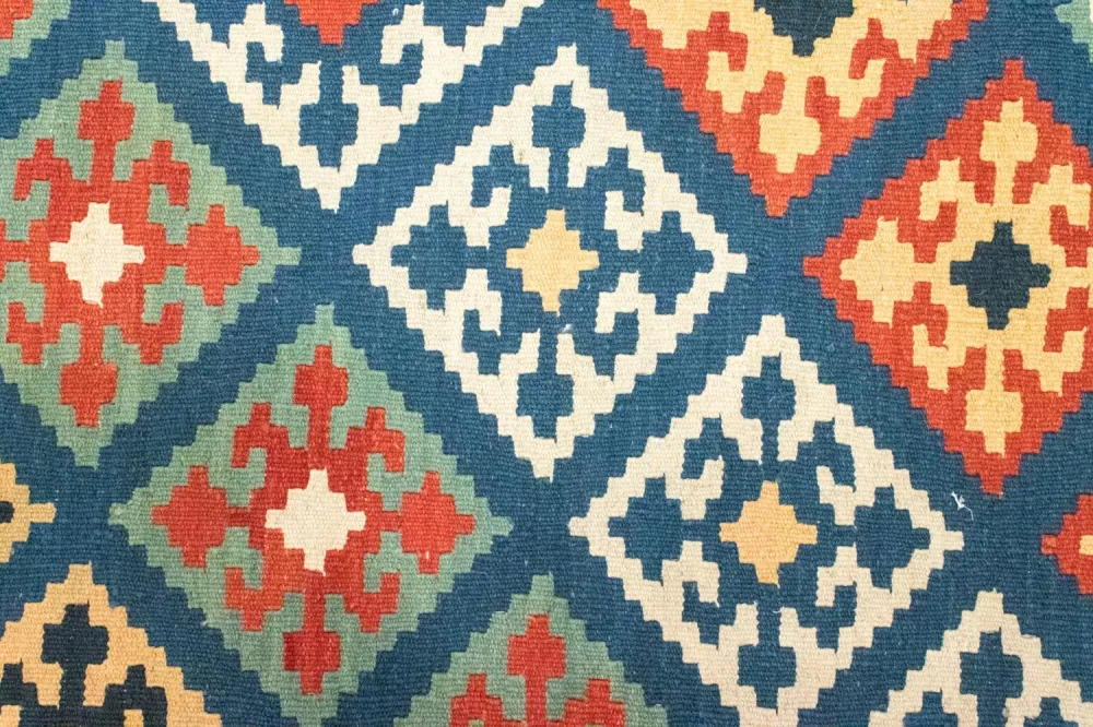 Dywan Kelim - Orientalny - 123 x 84 cm - niebieski