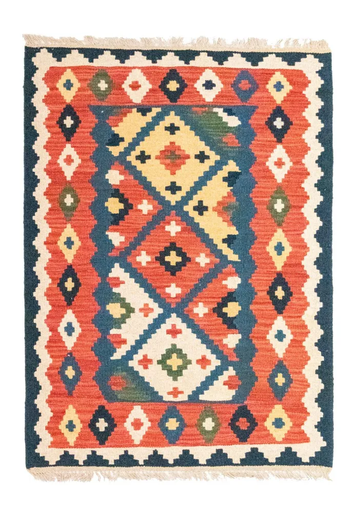 Dywan Kelim - Orientalny - 123 x 83 cm - pomarańczowy