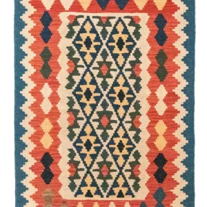 Dywan Kelim - Orientalny - 124 x 84 cm - wielokolorowy