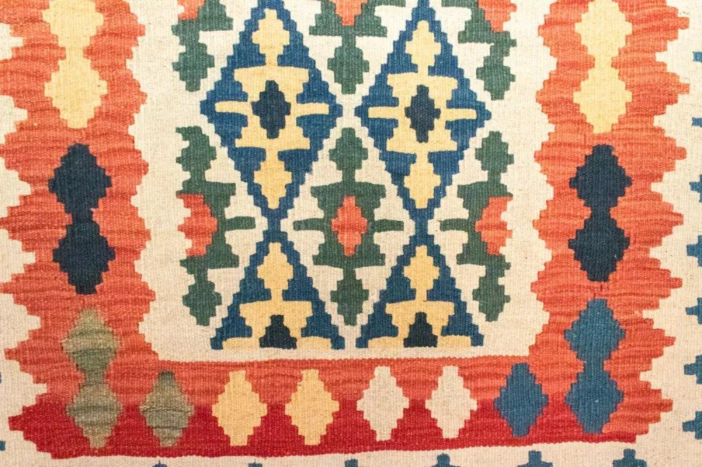 Dywan Kelim - Orientalny - 124 x 84 cm - wielokolorowy