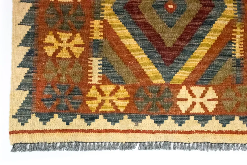 Dywan Kelim - Orientalny - 127 x 83 cm - brązowy