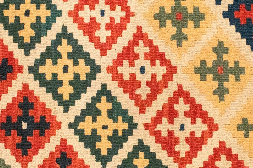 Dywan Kelim - Orientalny - 127 x 80 cm - pomarańczowy