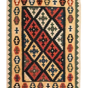 Dywan Kelim - Orientalny - 128 x 87 cm - niebieski