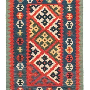 Dywan Kelim - Orientalny - 129 x 87 cm - wielokolorowy