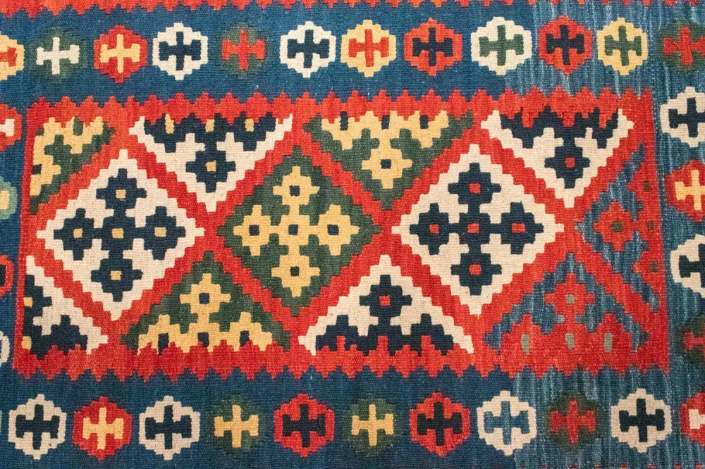 Dywan Kelim - Orientalny - 129 x 87 cm - wielokolorowy