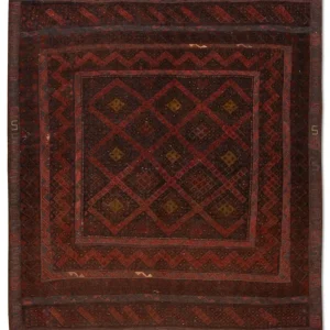 Dywan Kelim - Orientalny - 139 x 118 cm - brązowy
