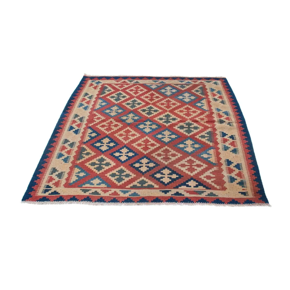 Dywan Kelim - Orientalny - 143 x 117 cm - wielokolorowy