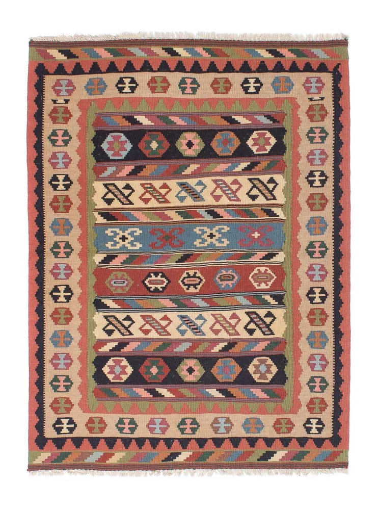 Dywan Kelim - Orientalny - 144 x 105 cm - wielokolorowy