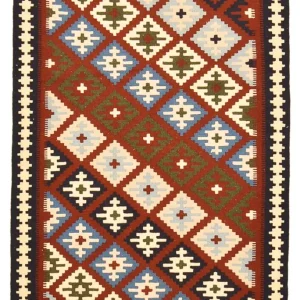 Dywan Kelim - Orientalny - 145 x 100 cm - wielokolorowy