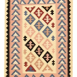Dywan Kelim - Orientalny - 145 x 100 cm - wielokolorowy