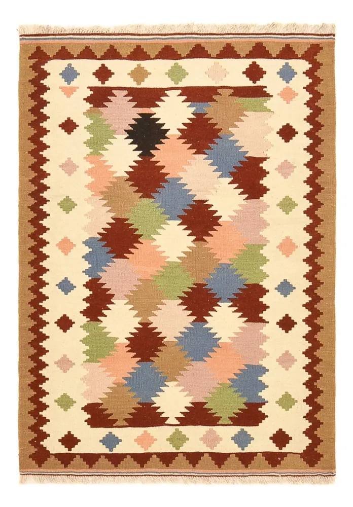 Dywan Kelim - Orientalny - 145 x 106 cm - wielokolorowy