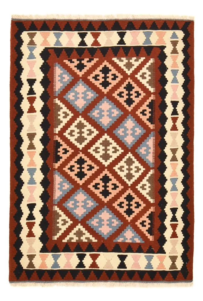 Dywan Kelim - Orientalny - 146 x 102 cm - wielokolorowy