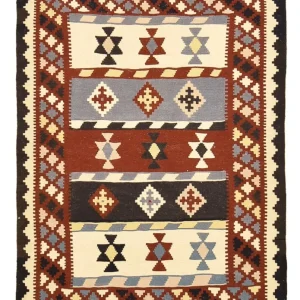 Dywan Kelim - Orientalny - 146 x 102 cm - wielokolorowy