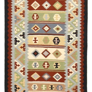 Dywan Kelim - Orientalny - 146 x 103 cm - wielokolorowy