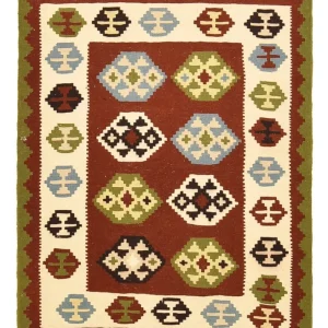 Dywan Kelim - Orientalny - 146 x 103 cm - wielokolorowy