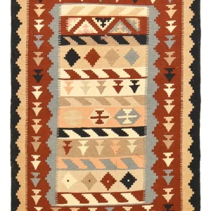 Dywan Kelim - Orientalny - 146 x 104 cm - wielokolorowy